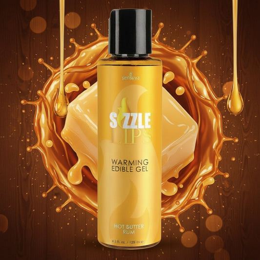 Sensuva Sizzle Lips Butter Rum Edible Warming Gel 4.2 oz