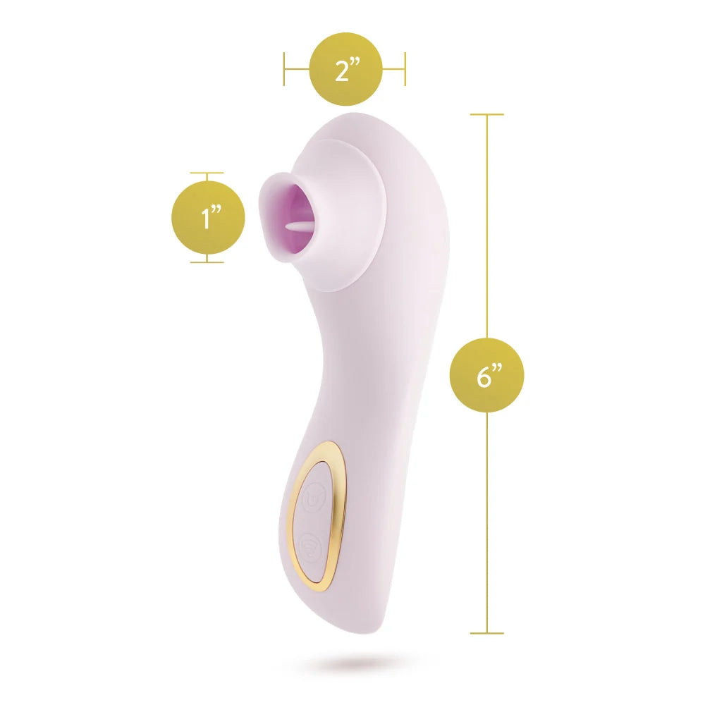 Delice Fleur Clitoral Stimulator with Tongue Fluttering & Suction – Barely Purple