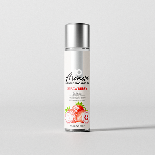 System JO Aromatix Strawberry Kissable Massage Oil 4 oz
