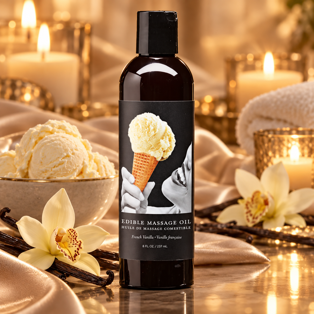 Earthly Body Massage Oil - Vanilla 8 oz