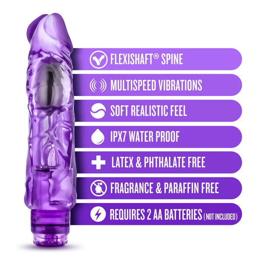 Naturally Yours Wild Ride 9.25" Realistic Vibrator – Purple
