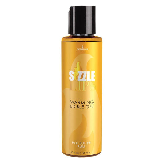 Sensuva Sizzle Lips Butter Rum Edible Warming Gel 4.2 oz