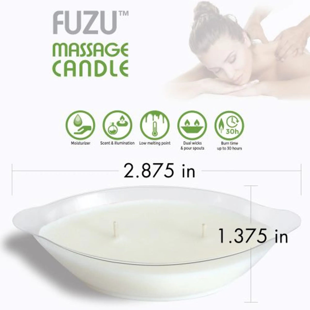 Fuzu Massage Candle - Coconut Passion 4 oz