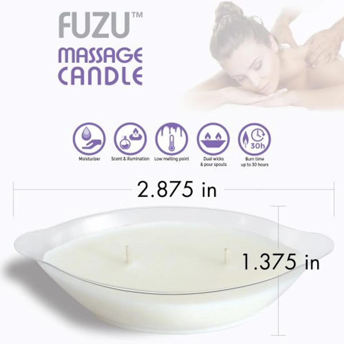 Fuzu Massage Candle - Lavender Mist 4 oz