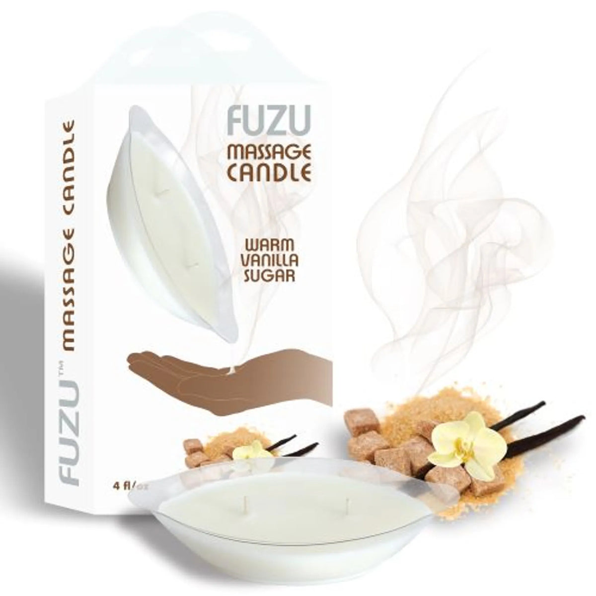 Fuzu Massage Candle - Warm Vanilla Sugar 4 oz
