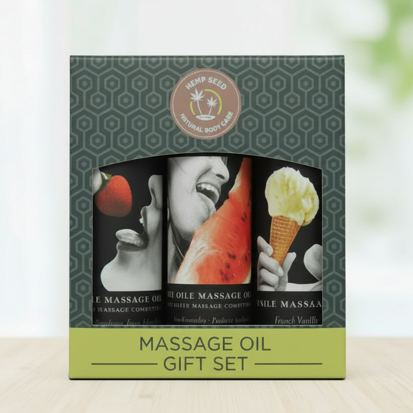 Earthly Body Edible Massage Oil Gift Set - Original Trio