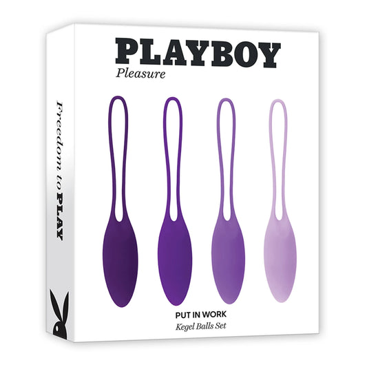 Playboy Pleasure Put In Work 4-Piece Kegel Ball Set