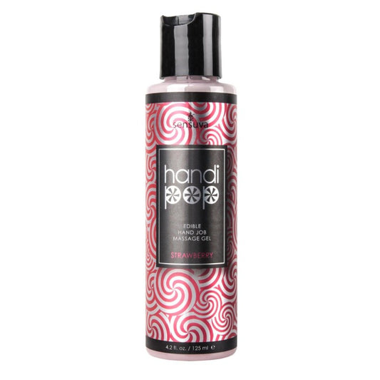 Sensuva HandiPop Strawberry Edible Massage Gel 4.2 oz