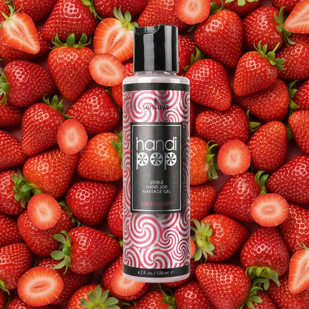 Sensuva HandiPop Strawberry Edible Massage Gel 4.2 oz