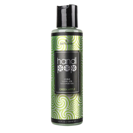 Sensuva HandiPop Green Apple Edible Massage Gel 4.2 oz