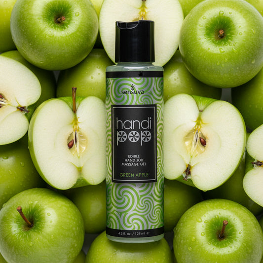 Sensuva HandiPop Green Apple Edible Massage Gel 4.2 oz