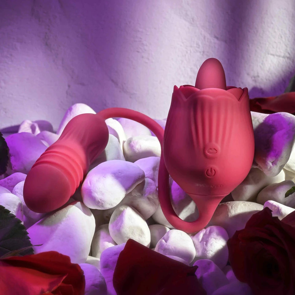 Evolved Novelties Wild Rose Thrusting Bullet & Tongue-Flicking Rose
