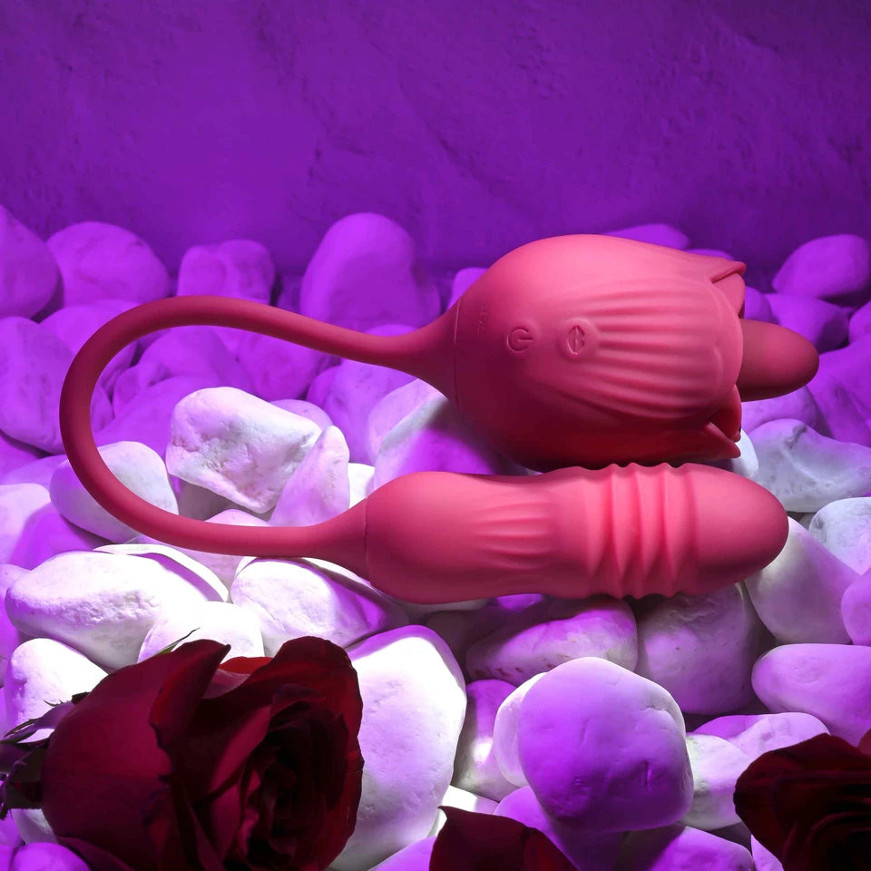 Evolved Novelties Wild Rose Thrusting Bullet & Tongue-Flicking Rose