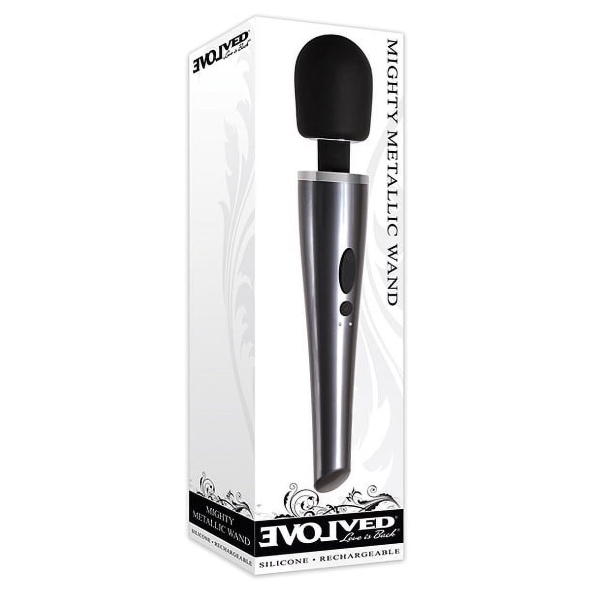 Evolved Novelties Mighty Metallic Wand – Metallic Charcoal