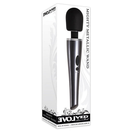 Evolved Novelties Mighty Metallic Wand – Metallic Charcoal