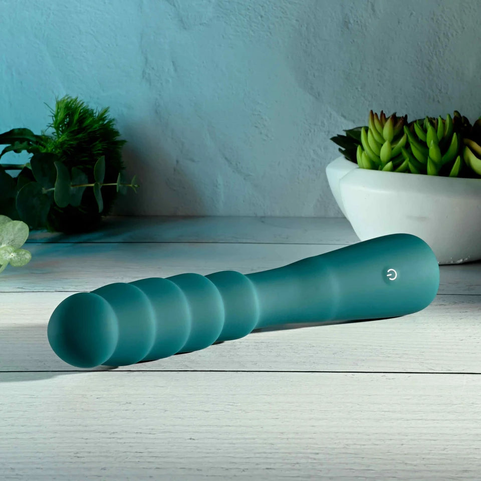 Gender X Scorpion 8.35" Ribbed Flexible Vibrator – Teal
