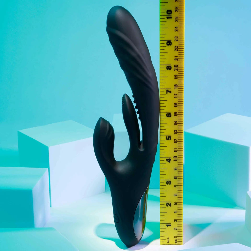 Playboy Pleasure Rapid Rabbit 10.38" Thrusting & Flapping Rabbit Vibrator