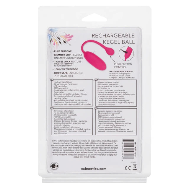 CalExotics Rechargeable Kegel Ball Advanced – Pink