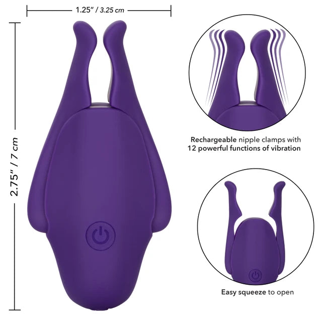 CalExotics Nipple Play Rechargeable Nipplettes – Purple