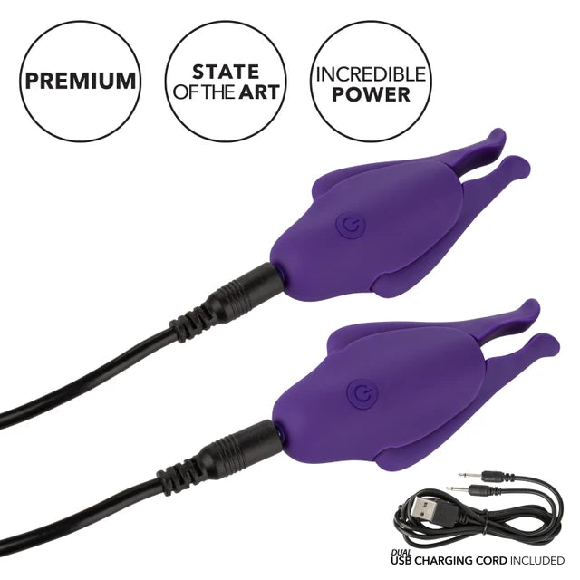 CalExotics Nipple Play Rechargeable Nipplettes – Purple