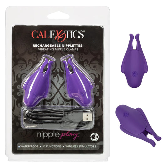 CalExotics Nipple Play Rechargeable Nipplettes – Purple