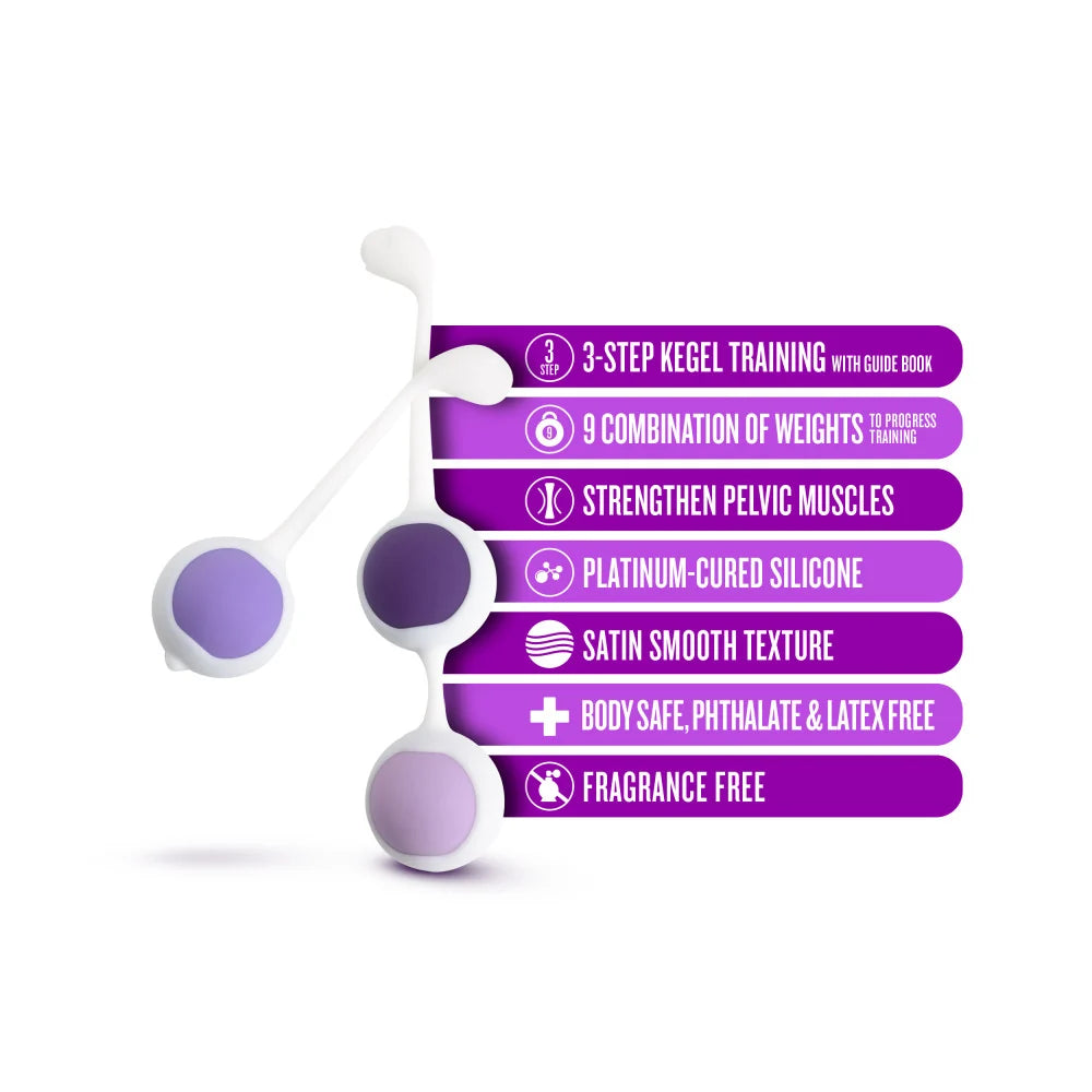Wellness by Blush Progressive UltraSilk Kegel Training Kit – Purple
