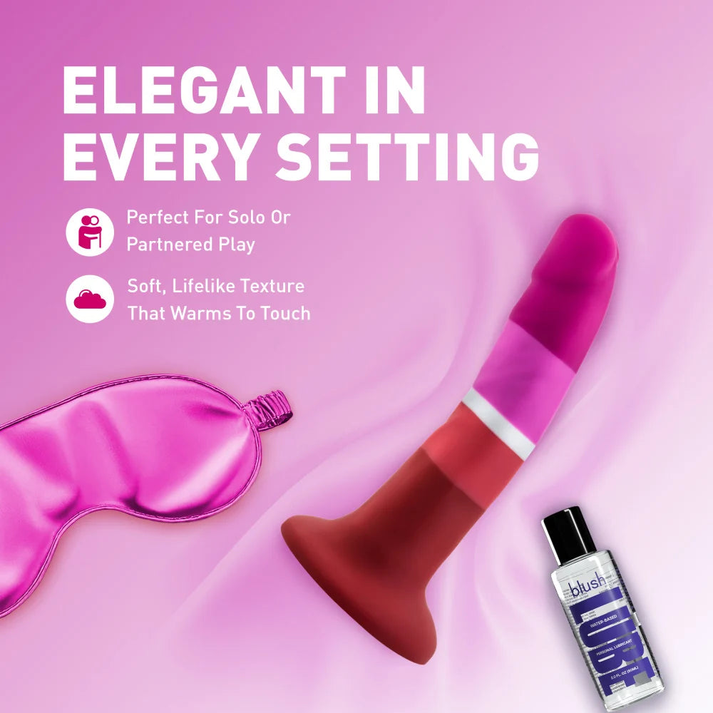 Avant Pride Beauty P3 5.5" Silicone Dildo with Suction Cup – Multi-Color