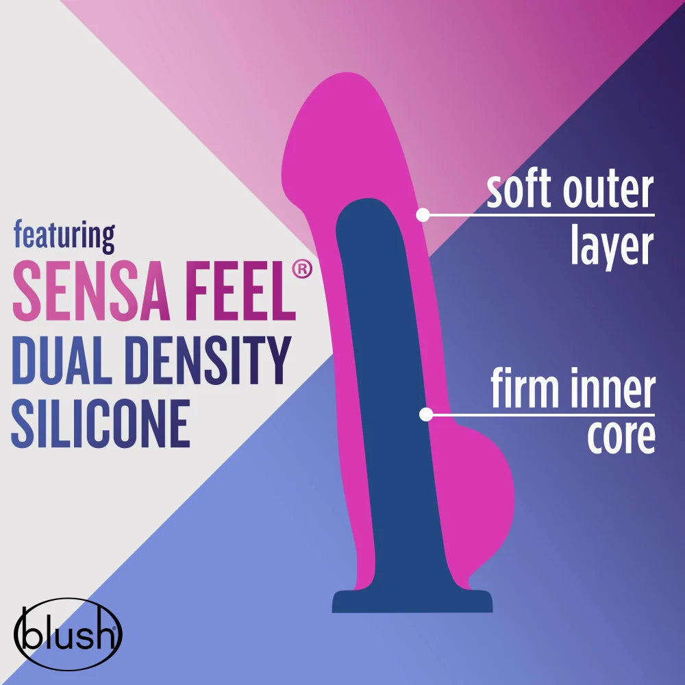 Avant Ergo Indigo D8 7.5" Dual Density Silicone Dildo – Indigo Blue