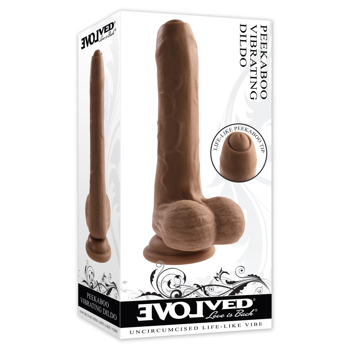 Evolved Novelties Peek A Boo Vibrating Dildo – Dark