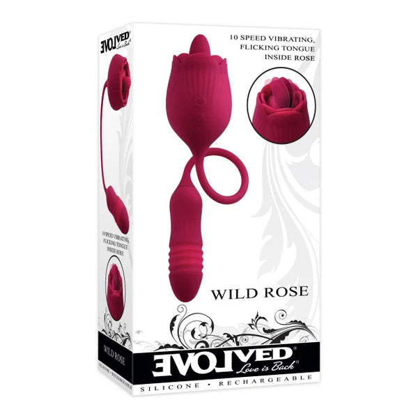 Evolved Novelties Wild Rose Thrusting Bullet & Tongue-Flicking Rose