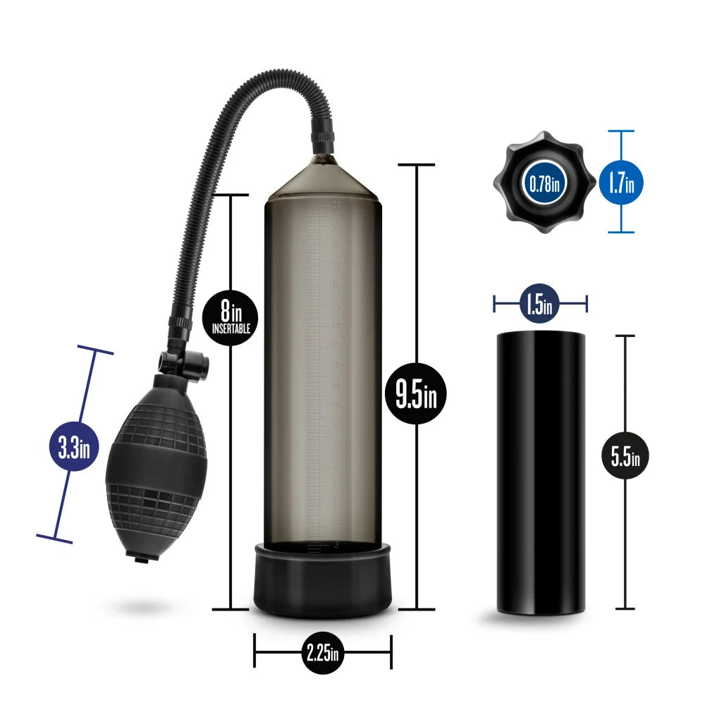 Quickie Kit Thick Cock Pump, Stroker & Cock Ring Set – Black