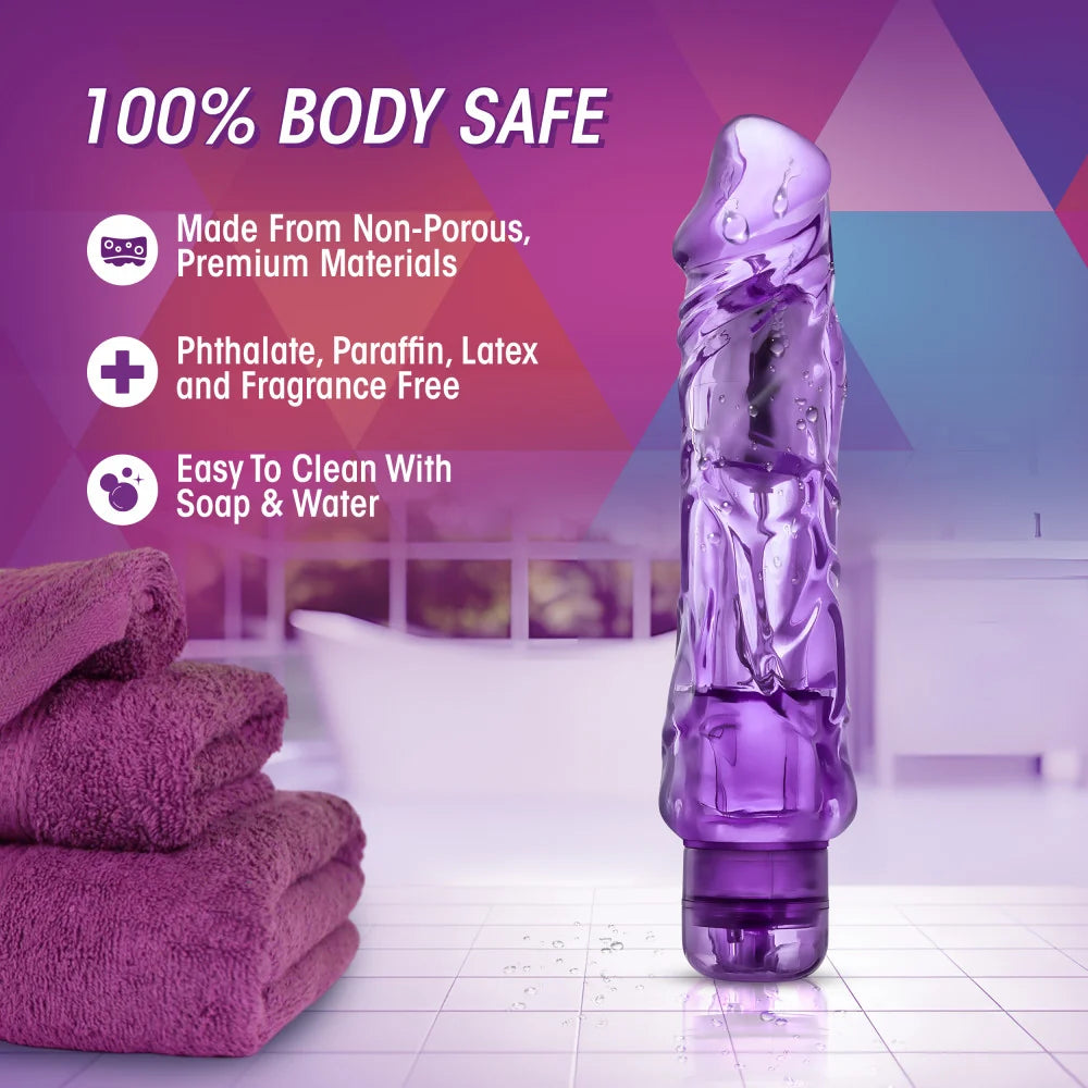 Naturally Yours Wild Ride 9.25" Realistic Vibrator – Purple