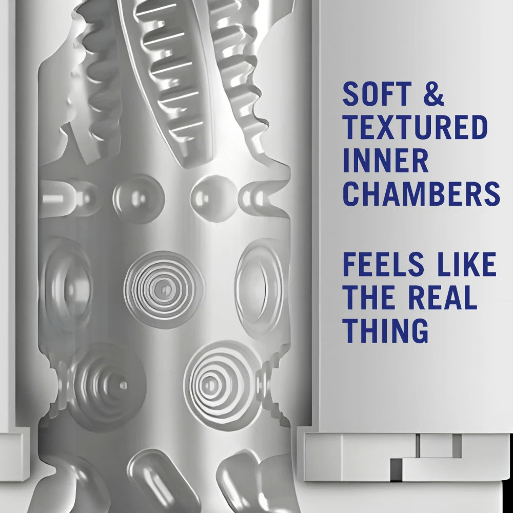 M For Men Robo-Bator Automatic Vibrating & Stroking Masturbator – White