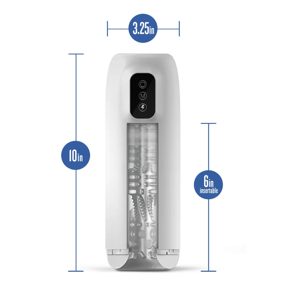 M For Men Robo-Bator Automatic Vibrating & Stroking Masturbator – White