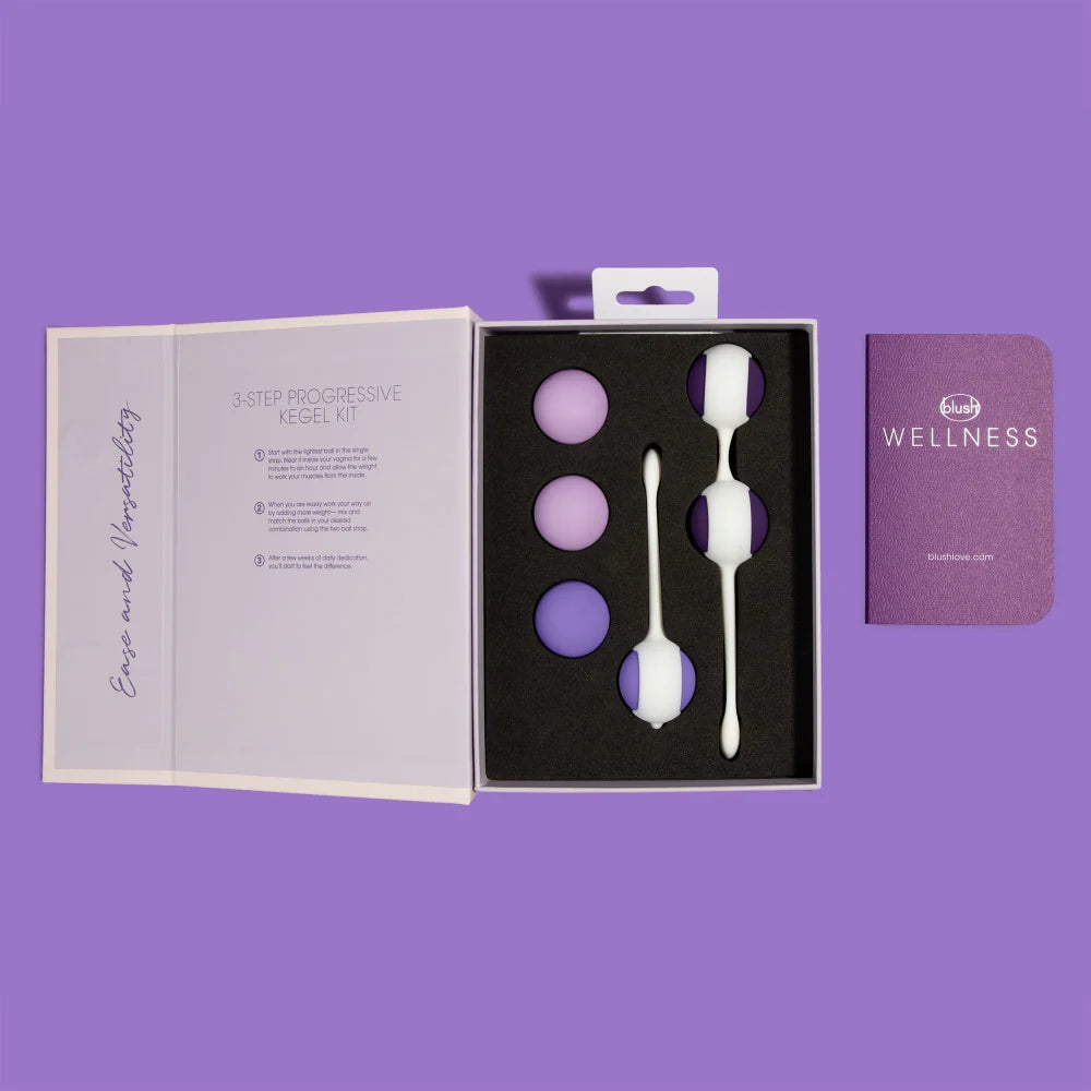 Wellness by Blush Progressive UltraSilk Kegel Training Kit – Purple