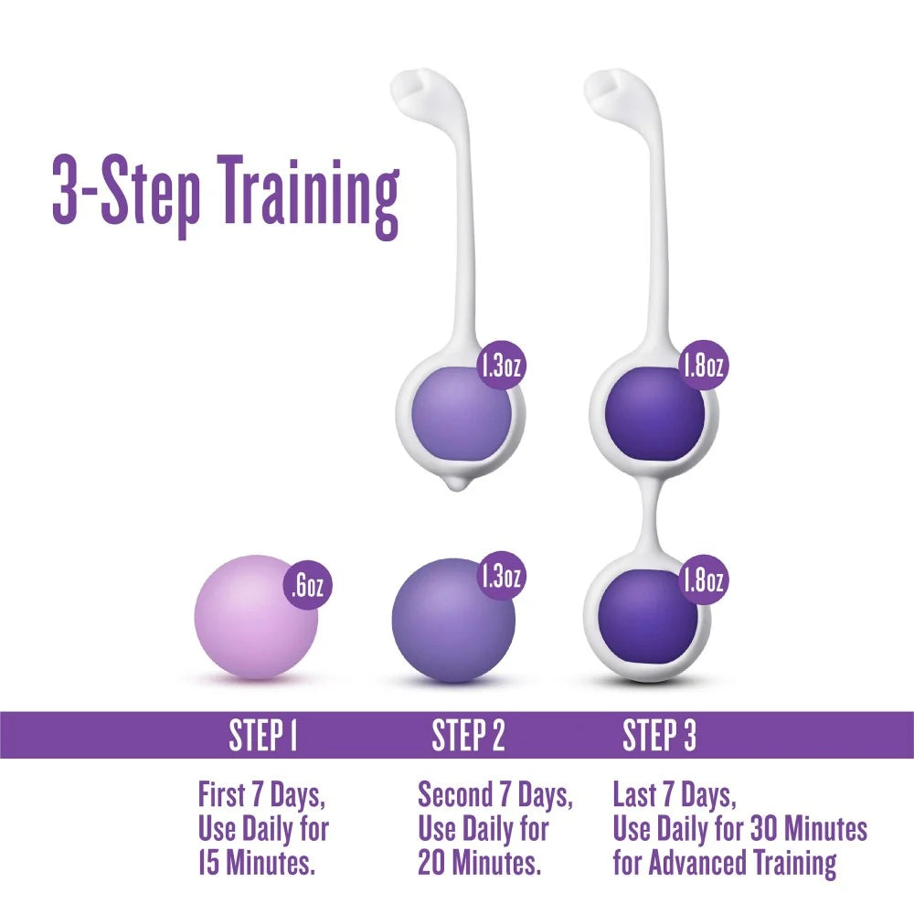 Wellness by Blush Progressive UltraSilk Kegel Training Kit – Purple