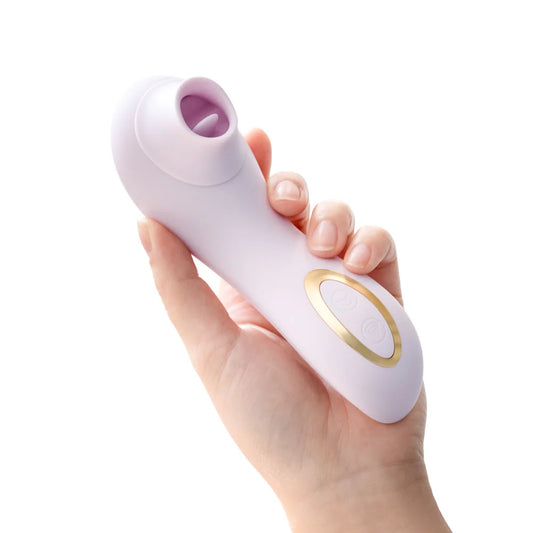 Delice Fleur Clitoral Stimulator with Tongue Fluttering & Suction – Barely Purple