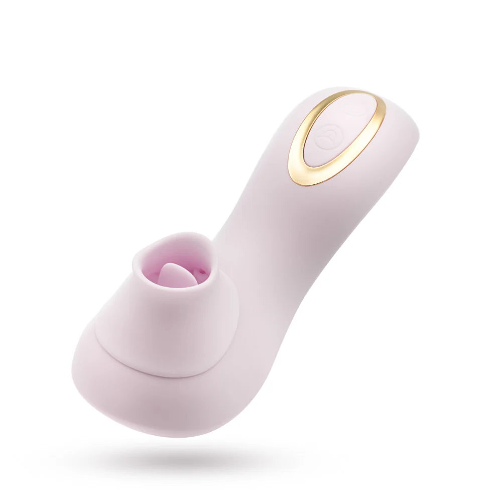 Delice Fleur Clitoral Stimulator with Tongue Fluttering & Suction – Barely Purple