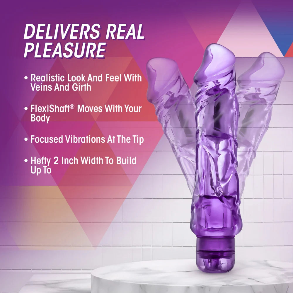 Naturally Yours Wild Ride 9.25" Realistic Vibrator – Purple