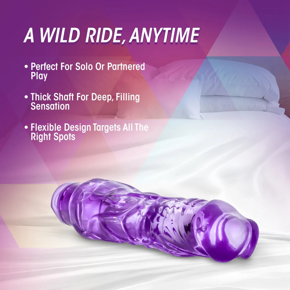 Naturally Yours Wild Ride 9.25" Realistic Vibrator – Purple