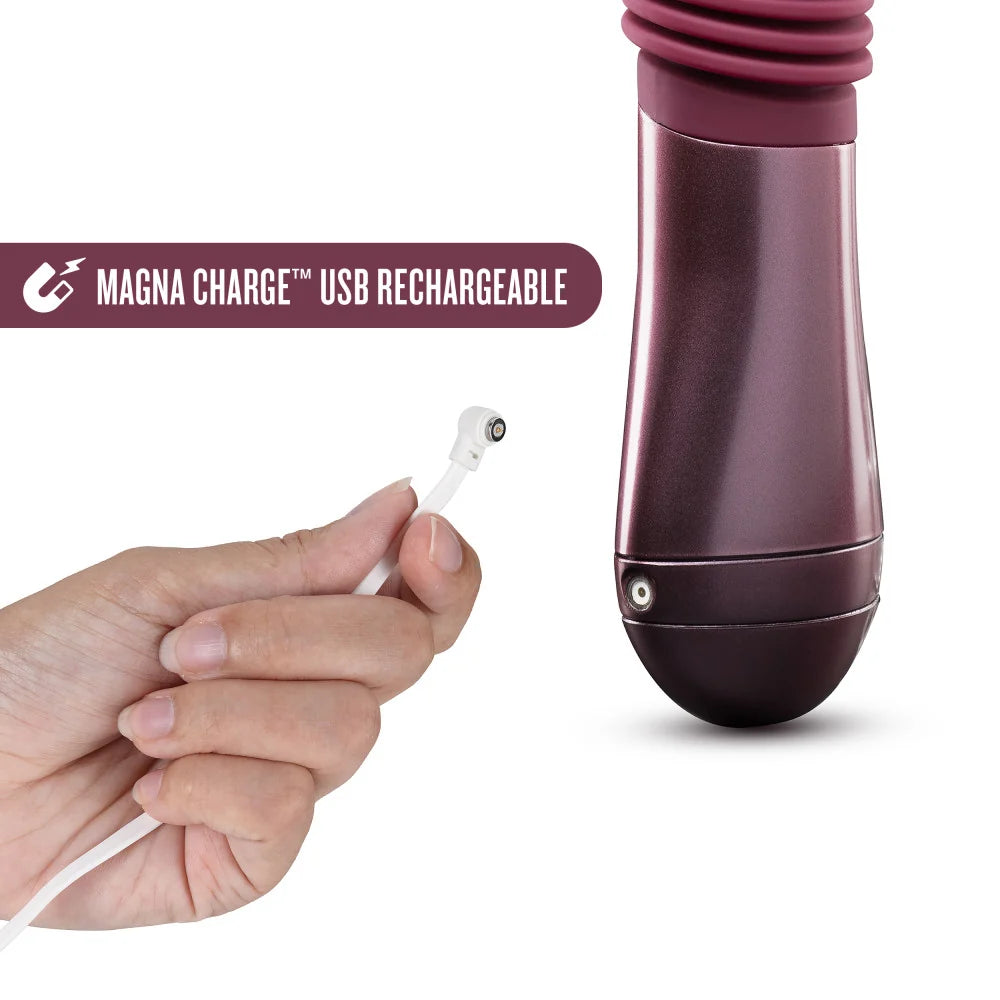 Temptasia Trixie 10" Thrusting G-Spot Vibrator – Wine