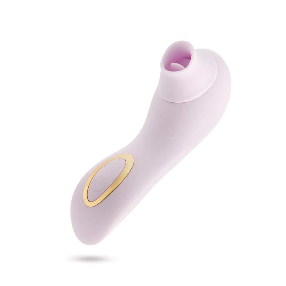Delice Fleur Clitoral Stimulator with Tongue Fluttering & Suction – Barely Purple