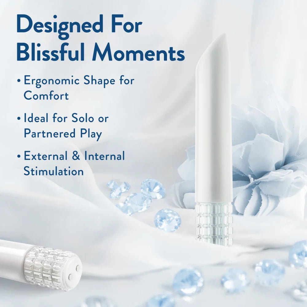 Oh My Gem Bold 5" Pocket-Sized Power Vibrator – White