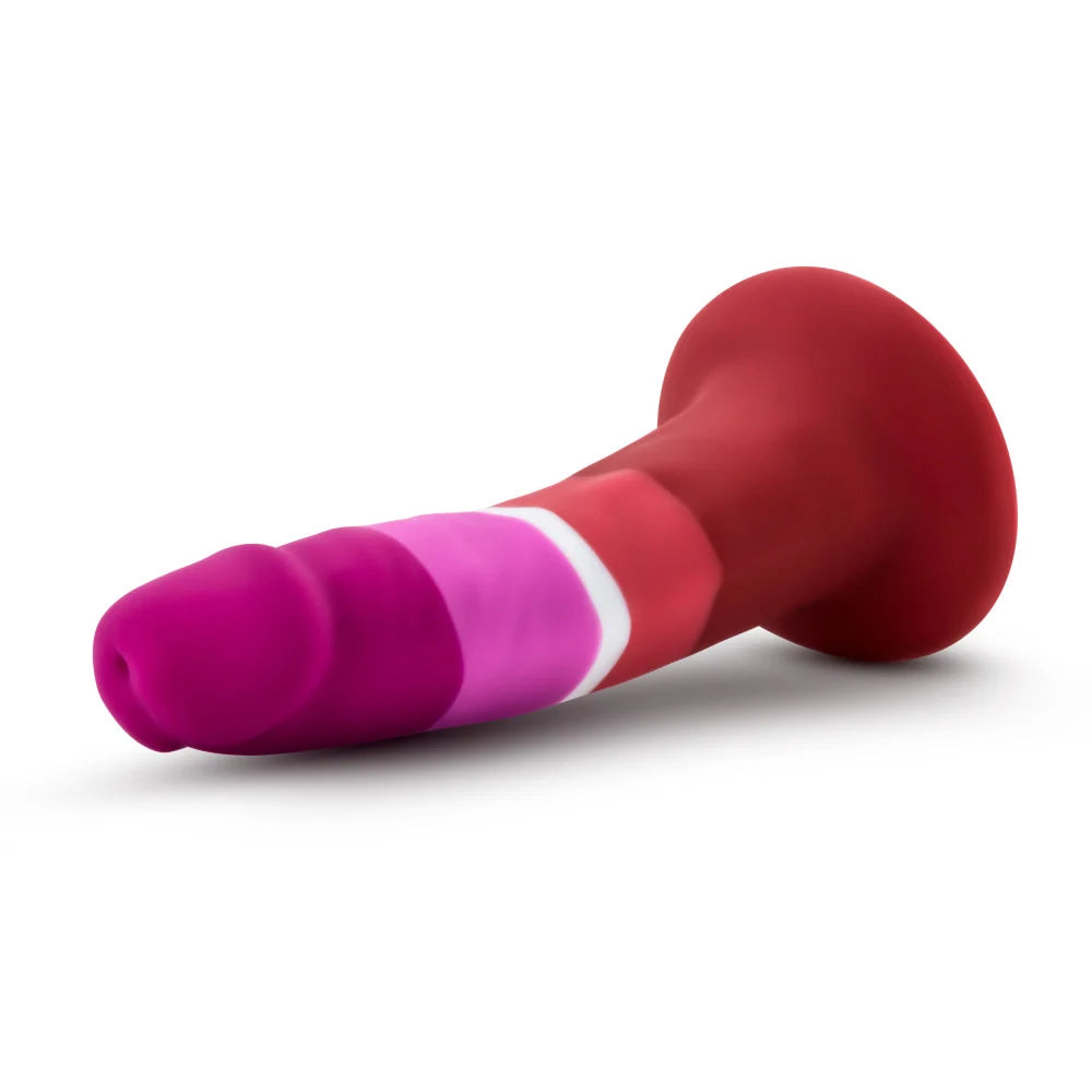 Avant Pride Beauty P3 5.5" Silicone Dildo with Suction Cup – Multi-Color