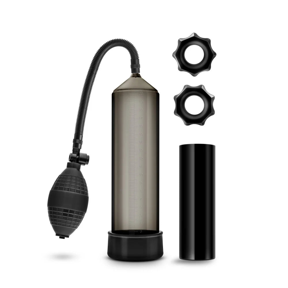 Quickie Kit Thick Cock Pump, Stroker & Cock Ring Set – Black