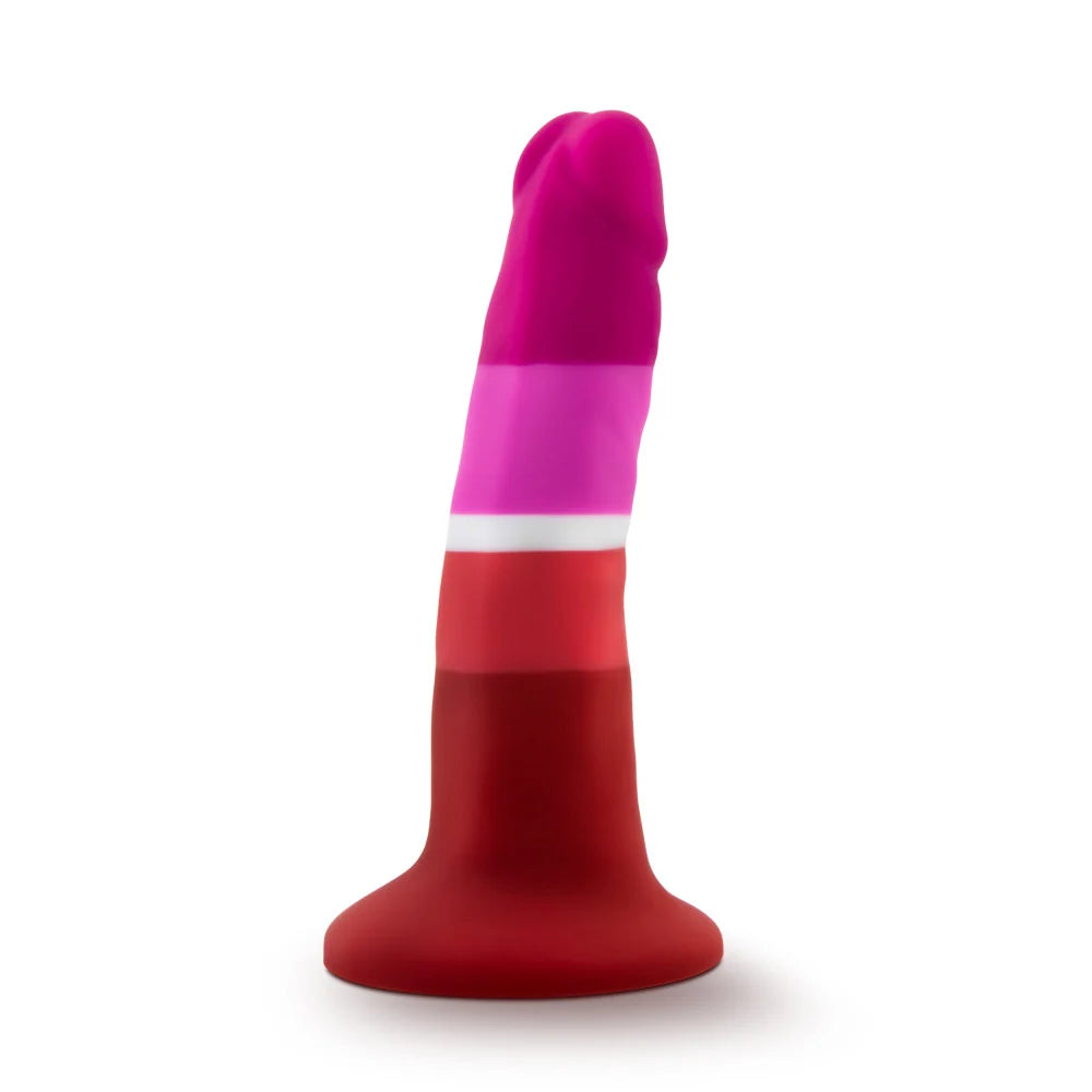 Avant Pride Beauty P3 5.5" Silicone Dildo with Suction Cup – Multi-Color