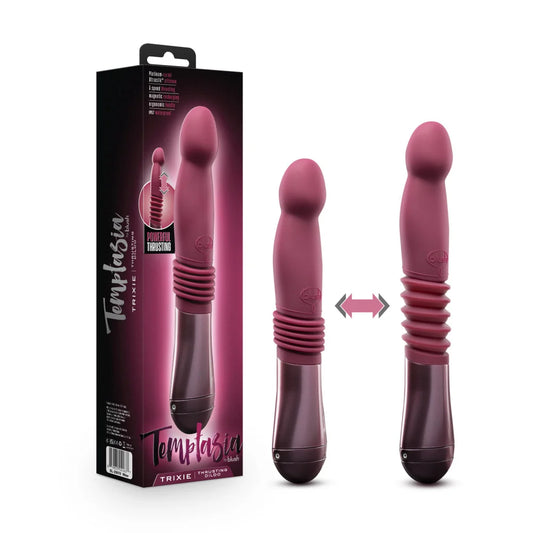 Temptasia Trixie 10" Thrusting G-Spot Vibrator – Wine