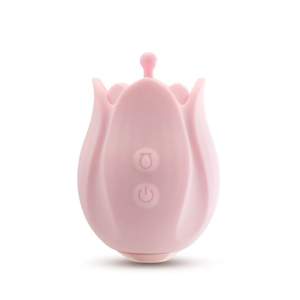 Play With Me Romantic Rose Vibrator with 3 Rosebud Attachments – Pink