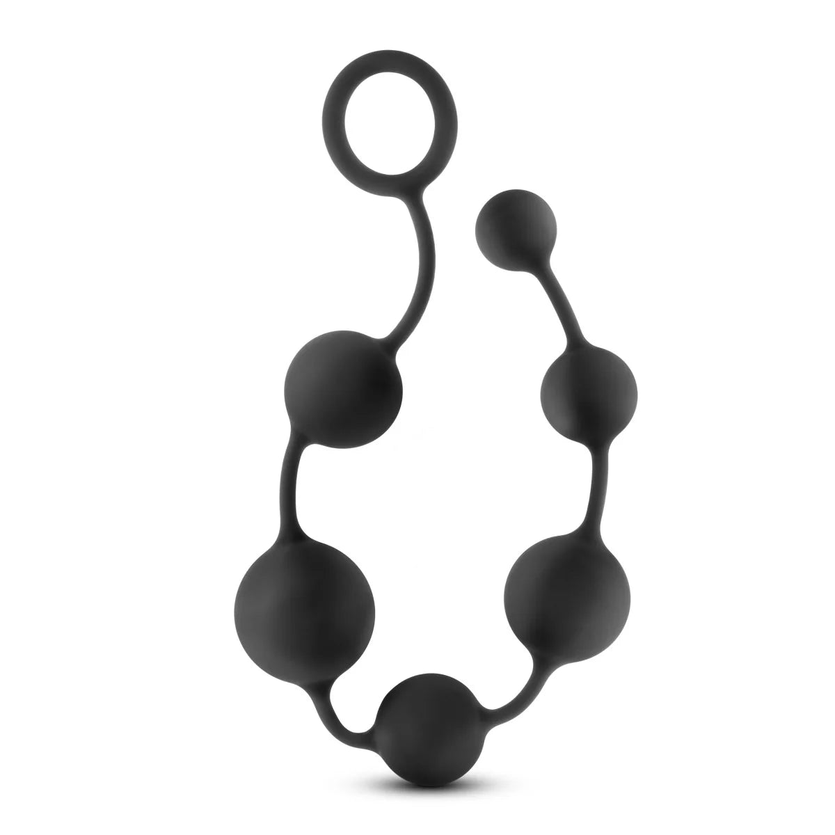 Anal Adventures Platinum 16" Silicone Anal Beads – Black