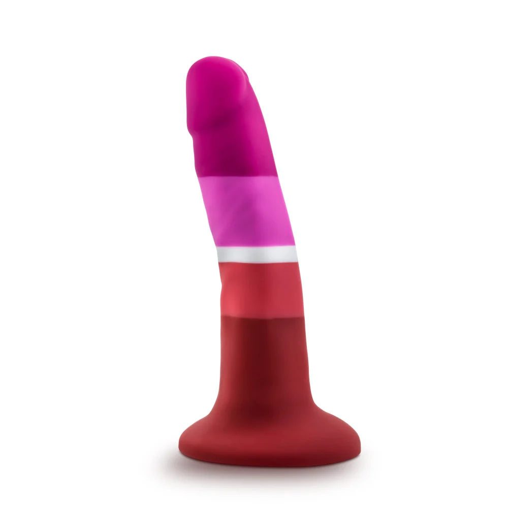 Avant Pride Beauty P3 5.5" Silicone Dildo with Suction Cup – Multi-Color
